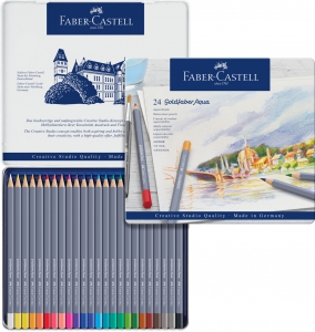 Creioane Colorate Aquarelle 24 Culori Goldfaber Cutie Metal Faber-Castell [2]
